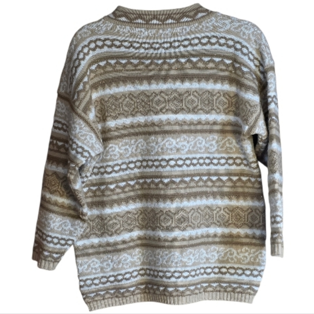 VTG 80s Dana Scott Metallic Knit Sweater Made In The USA - Picture 2 of 5